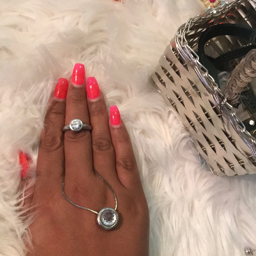 Silver ring and necklaces